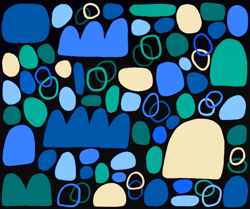 Aboriginal Artwork by Keturah Zimran, Puli Puli - Rocks, 121x101cm