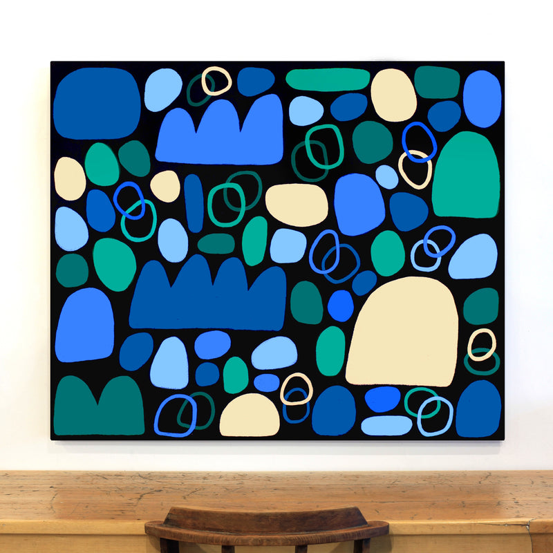 Aboriginal Artwork by Keturah Zimran, Puli Puli - Rocks, 121x101cm