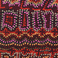 Aboriginal Artwork by Kershini Napaljarri Collins, Ngatijirri Jukurrpa (Budgerigar Dreaming), 30x30cm