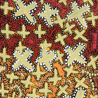 Aboriginal Artwork by Kershini Napaljarri Collins, Ngatijirri Jukurrpa (Budgerigar Dreaming), 76x30cm