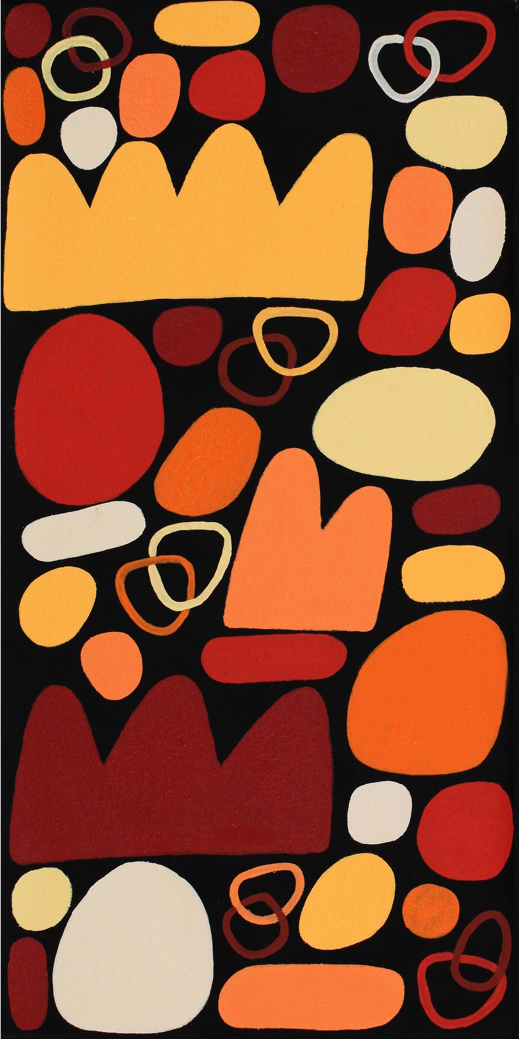 Aboriginal Artwork by Keturah Zimran, Puli Puli - Rocks, 80x40cm