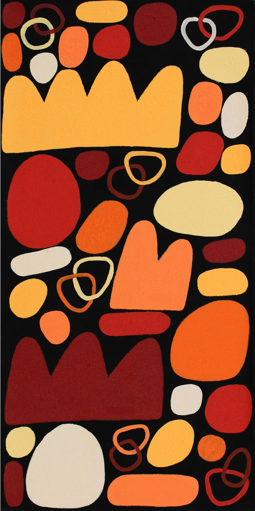 Aboriginal Artwork by Keturah Zimran, Puli Puli - Rocks, 80x40cm