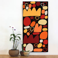 Aboriginal Artwork by Keturah Zimran, Puli Puli - Rocks, 80x40cm