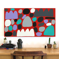 Aboriginal Artwork by Keturah Zimran, Puli Puli - Rocks, 90x50cm