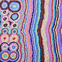 Aboriginal Artwork by Kieran Japangardi Michaels, Lappi Lappi Jukurrpa, 30x30cm