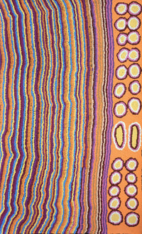 Aboriginal Artwork by Kieran Japangardi Michaels, Lappi Lappi Jukurrpa, 76x46cm