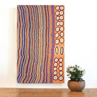 Aboriginal Artwork by Kieran Japangardi Michaels, Lappi Lappi Jukurrpa, 76x46cm