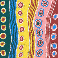 Aboriginal Artwork by Kieran Japangardi Michaels, Lappi Lappi Jukurrpa, 30x30cm