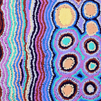 Aboriginal Artwork by Kieran Japangardi Michaels, Lappi Lappi Jukurrpa, 61x30cm