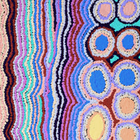 Aboriginal Artwork by Kieran Japangardi Michaels, Lappi Lappi Jukurrpa, 61x30cm