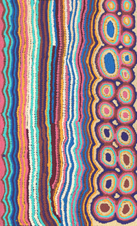 Aboriginal Artwork by Kieran Japangardi Michaels, Lappi Lappi Jukurrpa, 76x46cm