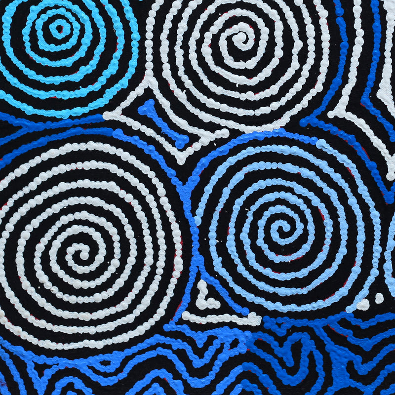 Aboriginal Artwork by Kirsty Anne Napanangka Brown, Mina Mina Jukurrpa - Ngalyipi, 46x46cm