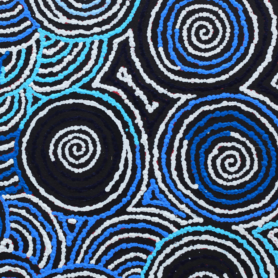 Aboriginal Artwork by Kirsty Anne Napanangka Brown, Mina Mina Jukurrpa - Ngalyipi, 46x46cm