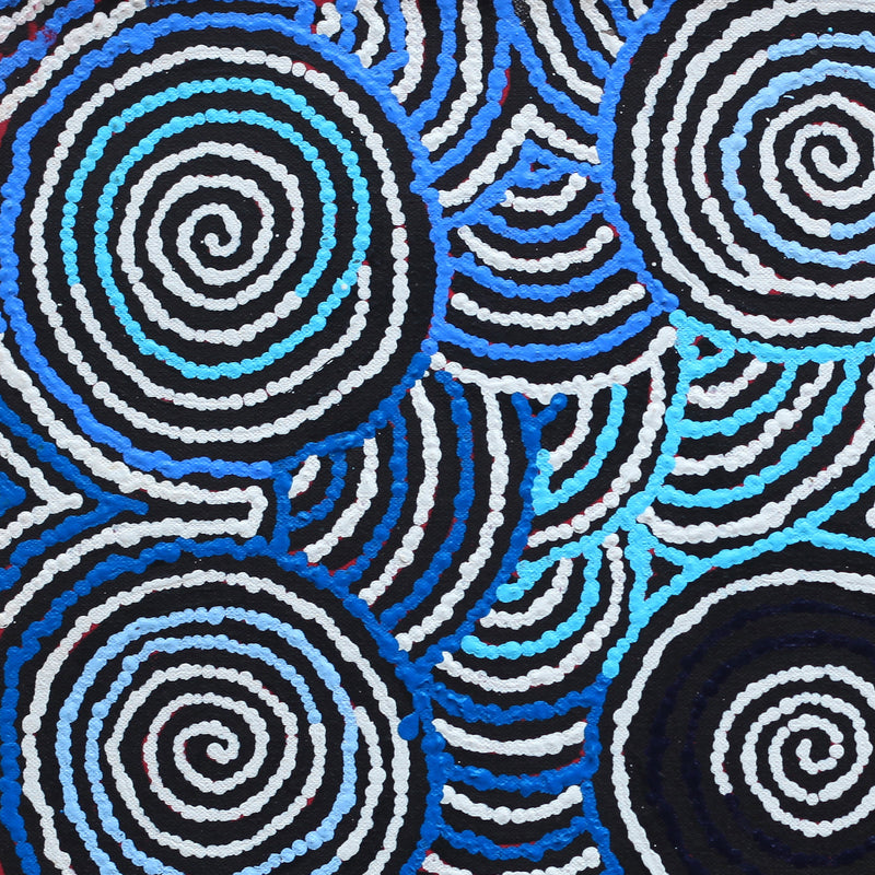 Aboriginal Artwork by Kirsty Anne Napanangka Brown, Mina Mina Jukurrpa - Ngalyipi, 46x46cm