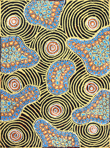 Aboriginal Art by Kirsty Anne Napanangka Brown, Mina Mina Jukurrpa - Ngalyipi, 61x46cm - ART ARK®