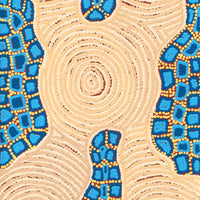 Aboriginal Artwork by Kirsty-Anne Napanangka Martin, Mina Mina Jukurrpa - Ngalyipi, 122x30cm