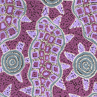 Aboriginal Artwork by Kirsty-Anne Napanangka Martin, Mina Mina Jukurrpa - Ngalyipi, 122x30cm