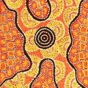 Aboriginal Artwork by Kirsty-Anne Napanangka Martin, Mina Mina Jukurrpa - Ngalyipi, 122x30cm - ART ARK®