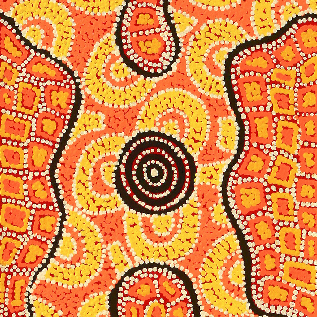 Aboriginal Artwork by Kirsty-Anne Napanangka Martin, Mina Mina Jukurrpa - Ngalyipi, 122x30cm - ART ARK®