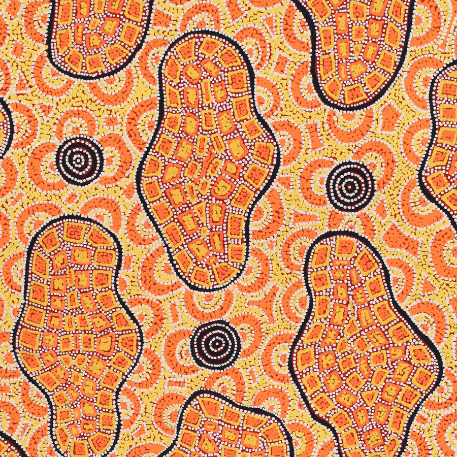 Aboriginal Artwork by Kirsty Anne Napanangka Martin, Mina Mina Jukurrpa - Ngalyipi, 183x91cm
