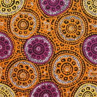 Aboriginal Artwork by Kirsty-Anne Napanangka Martin, Ngalyipi Jukurrpa (Snakevine Dreaming) - Mina Mina, 30x30cm