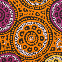 Aboriginal Artwork by Kirsty-Anne Napanangka Martin, Ngalyipi Jukurrpa (Snakevine Dreaming) - Mina Mina, 30x30cm