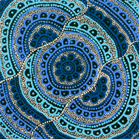 Aboriginal Artwork by Kirsty-Anne Napanangka Martin, Ngalyipi Jukurrpa (Snakevine Dreaming) - Mina Mina, 30x30cm