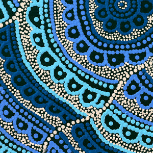Aboriginal Art by Kirsty-Anne Napanangka Martin, Ngalyipi Jukurrpa (Snakevine Dreaming) - Mina Mina, 30x30cm - ART ARK®