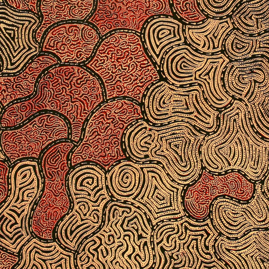 Aboriginal Artwork by Kirsty-Anne Napanangka Martin, Mina Mina Jukurrpa - Ngalyipi, 122x107cm