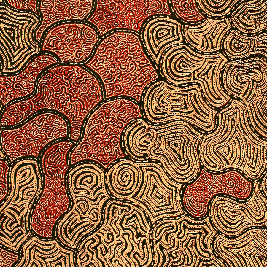 Aboriginal Artwork by Kirsty-Anne Napanangka Martin, Mina Mina Jukurrpa - Ngalyipi, 122x107cm