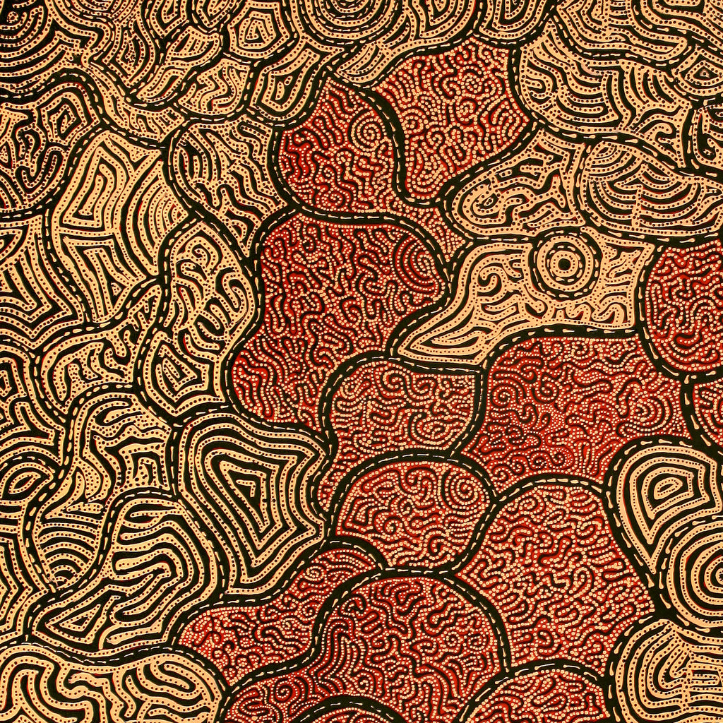 Aboriginal Artwork by Kirsty-Anne Napanangka Martin, Mina Mina Jukurrpa - Ngalyipi, 122x107cm
