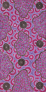 Aboriginal Artwork by Kirsty-Anne Napanangka Martin, Mina Mina Jukurrpa - Ngalyipi, 91x46cm - ART ARK®