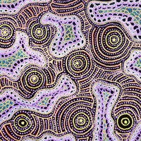 Aboriginal Artwork by Kirsty Anne Napanangka Brown, Mina Mina Jukurrpa - Ngalyipi, 107x61cm
