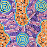 Aboriginal Artwork by Kirsty Anne Napanangka Martin, Mina Mina Jukurrpa - Ngalyipi, 122x30cm
