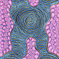 Aboriginal Artwork by Kirsty Anne Napanangka Martin, Mina Mina Jukurrpa - Ngalyipi, 183x46cm