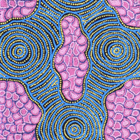 Aboriginal Artwork by Kirsty Anne Napanangka Martin, Mina Mina Jukurrpa - Ngalyipi, 183x46cm