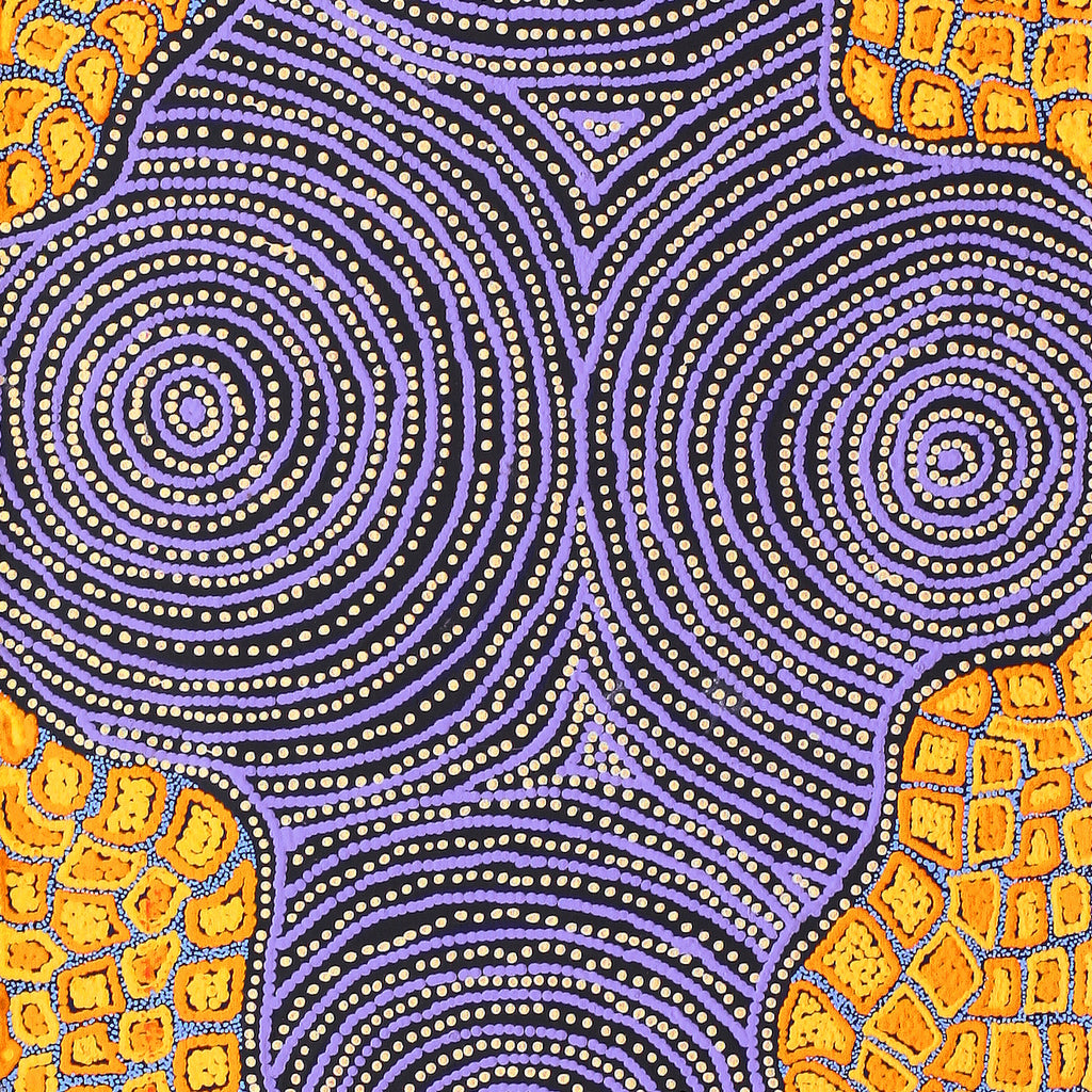 Aboriginal Artwork by Kirsty Anne Napanangka Martin, Mina Mina Jukurrpa - Ngalyipi, 183x46cm