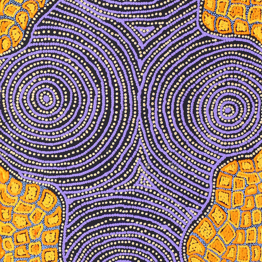 Aboriginal Artwork by Kirsty Anne Napanangka Martin, Mina Mina Jukurrpa - Ngalyipi, 183x46cm
