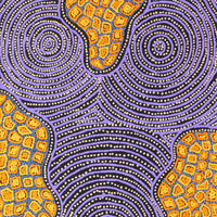 Aboriginal Artwork by Kirsty Anne Napanangka Martin, Mina Mina Jukurrpa - Ngalyipi, 183x46cm