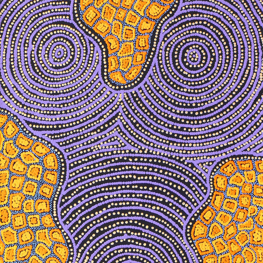 Aboriginal Artwork by Kirsty Anne Napanangka Martin, Mina Mina Jukurrpa - Ngalyipi, 183x46cm
