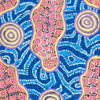Aboriginal Artwork by Kirsty-Anne Napanangka Martin, Mina Mina Jukurrpa - Ngalyipi, 122x30cm