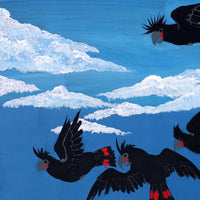 Aboriginal Artwork by Kushia Young, Tjulpu, 91x46cm