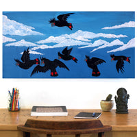Aboriginal Artwork by Kushia Young, Tjulpu, 91x46cm