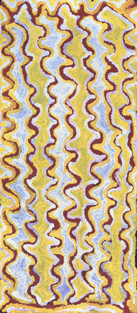Aboriginal Artwork by Kutungka Napanangka, Brown snake Dreaming, 83x36cm