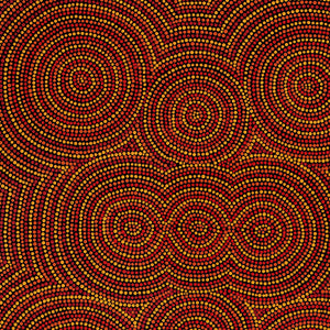 Aboriginal Artwork by Kylie Nelson, Walka Wiru Ngura Wiru, 61x56cm - ART ARK®