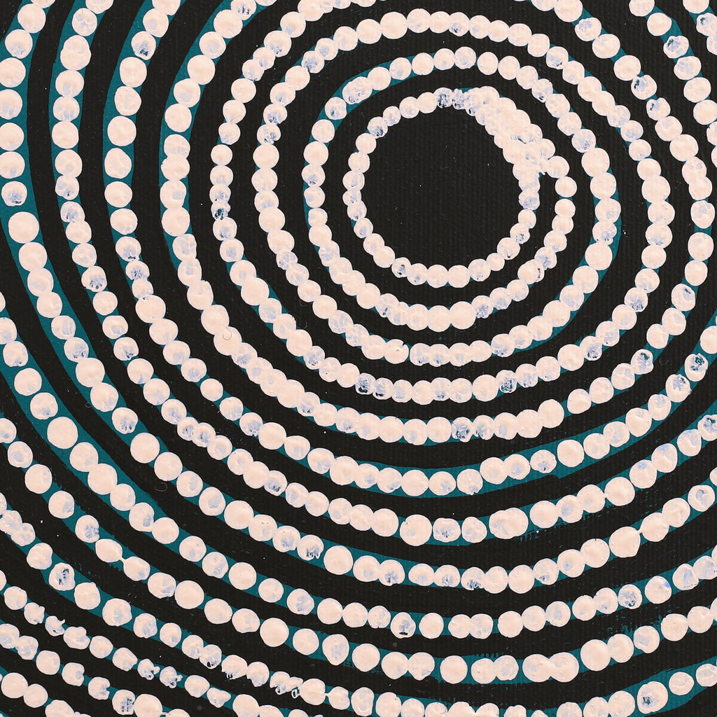 Aboriginal Artwork by Kylie Napangardi Williams, Yarla Jukurrpa (Bush Potato Dreaming) - Cockatoo Creek, 30x30cm