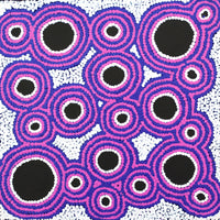Aboriginal Artwork by Kylie Napangardi Williams, Yarla Jukurrpa (Bush Potato Dreaming) - Cockatoo Creek, 30x30cm
