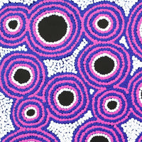 Aboriginal Artwork by Kylie Napangardi Williams, Yarla Jukurrpa (Bush Potato Dreaming) - Cockatoo Creek, 30x30cm