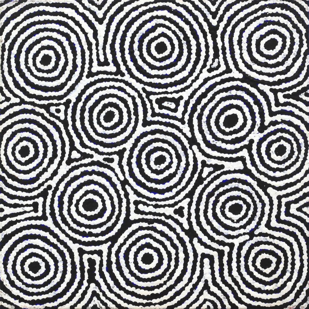 Aboriginal Artwork by Kylie Napangardi Williams, Yarla Jukurrpa (Bush Potato Dreaming) - Cockatoo Creek, 30x30cm - ART ARK®