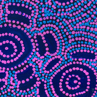Aboriginal Artwork by Laketta Nampijinpa Turner, Pamapardu Jukurrpa - Warntungurru, 30x30cm